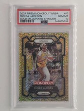 2024 PANINI PRIZM MONOPOLY WNBA #63 RICKEA JACKSON 189/500GEM MT PSA10 LA SPARKS