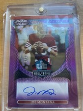 2022 Joe Montana Panini Certified Canton Certified Signatures purple /3 