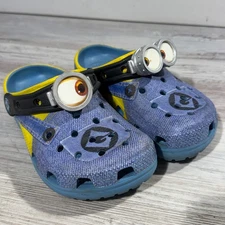 CROCS DESPICABLE ME CLOGS YOUTH ILLUMINATION PRESENTS MINIONS BLUE J1