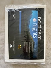 QVC Northern Nights 100 % Ägyptische Baumwolle Elfenbein Creme Doppel Bettdecke Bettwäsche Set