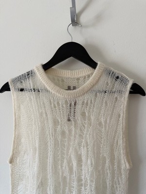 Rick Owens Knit Spider Tank Top - Size XL - Milk White - NEW | eBay