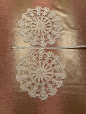 Pair of Matching Hand Crochet Doilies