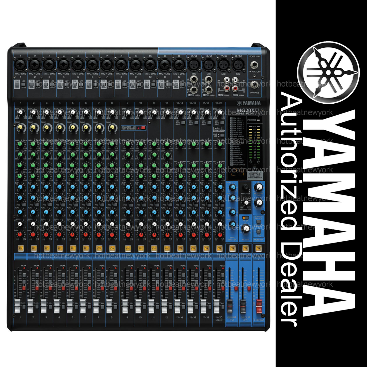 Yamaha MG20XU 20-Input Audio Mixer Console Built-In Effects with