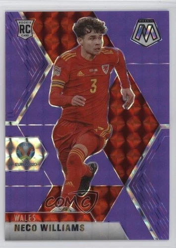 2021 Panini Mosaic UEFA Euro 2020 Fluorescent Purple Prizm /70 Neco Williams