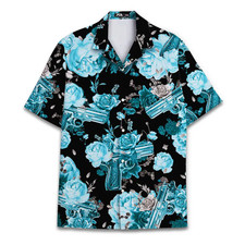 Floral Tropical Aloha Summer Beach Vacation Button Down Shirt Men Relaxed Outfit