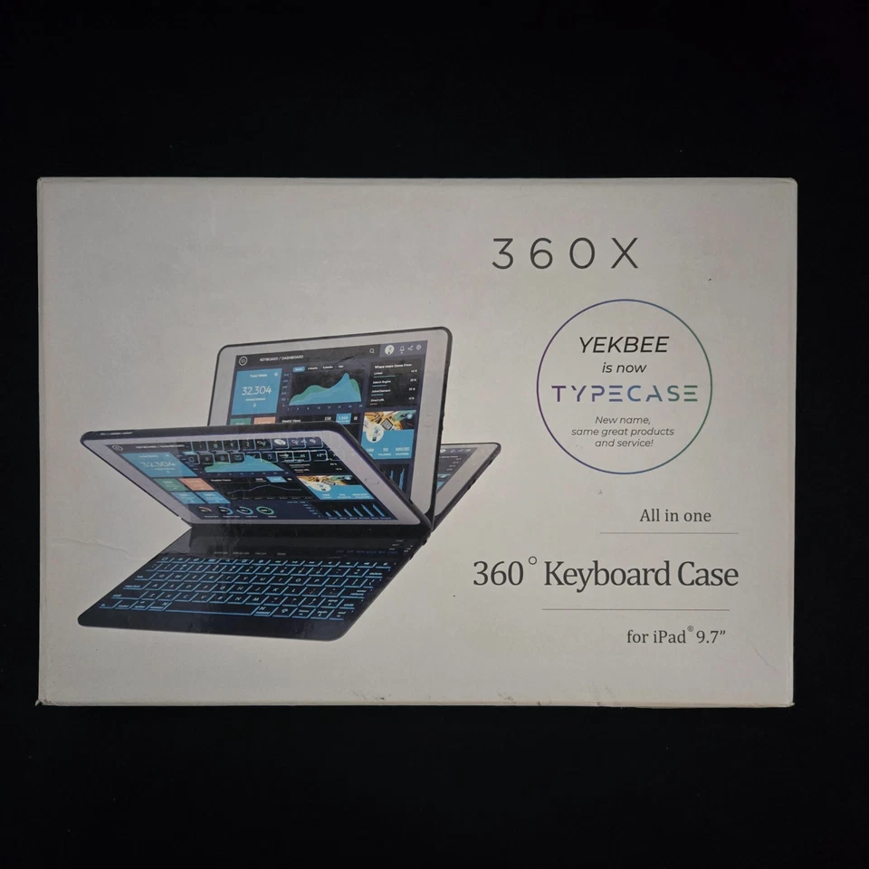 Typecase 360X Rotating Keyboard Case iPad 9.7" Black - New (Box Has Wear) - Image 2 of 4
