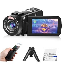 Video Camera, Full HD 1080P 30MP Camcorder, Vlogging Camera for YouTube with