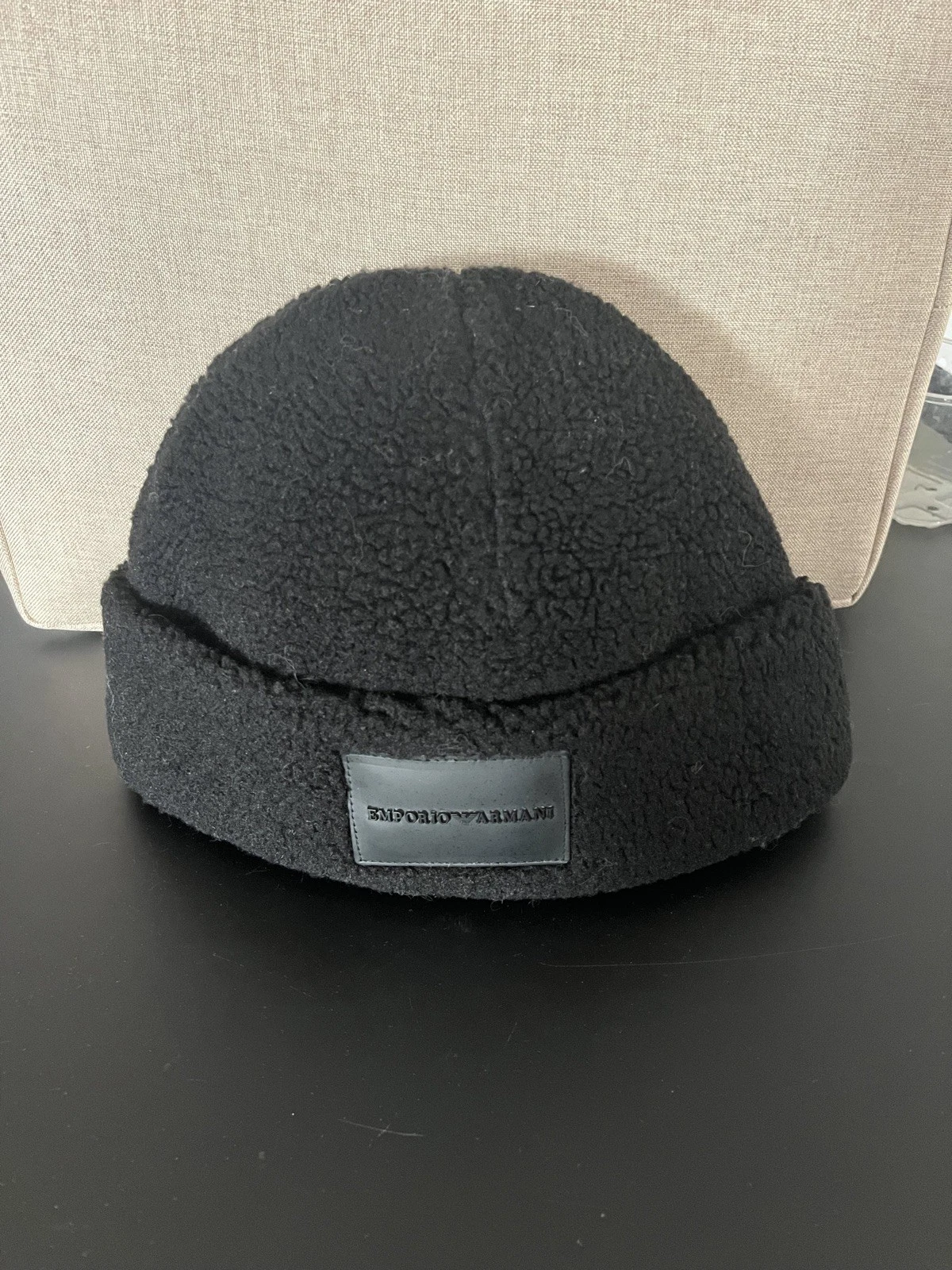 Emporio Armani Black Bucket Hat New with Tags One Size
