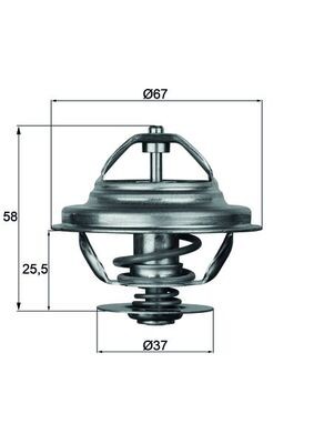 MAHLE TX 21 80D Thermostat, coolant for ALPINA,BMW