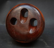 Antique Nautical Old Lignum Vitae Dead Eye from Sailing Ships Rigging Wooden
