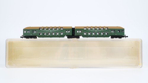 Minitrix N 13389 Zwei Doppelstockwagen DBx DR | Zustand: Gebraucht