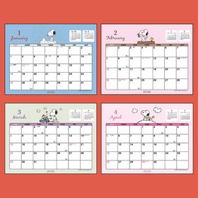 2026 Snoopy Paper Tabletop Ring Calendar 622222 Japan