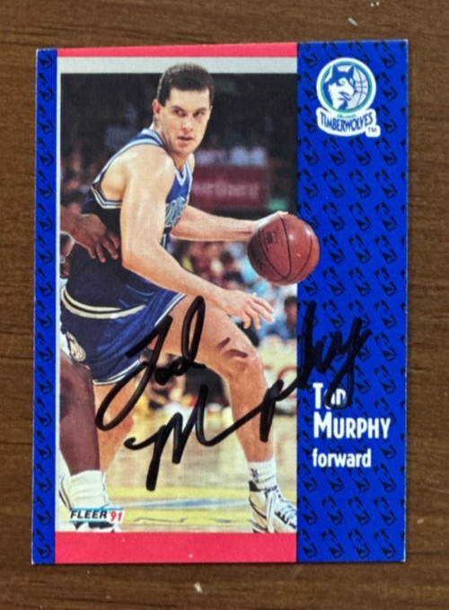 Tod Murphy Timberwolves Signed 1991-1992 Fleer Basketball Autograph 