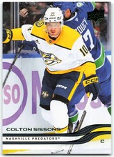 2025-26 Upper Deck Series 1 Holiday SP Green Foil #94 Colton Sissons Nashville