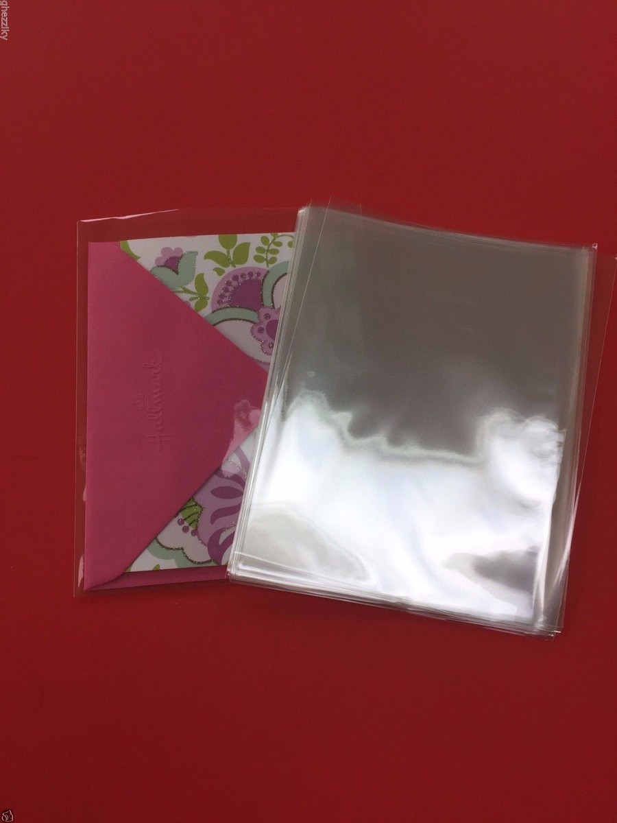 300 Clear Open End Cello Envelopes A2 + 4 5/8 x 5 7/8 Cellophane Bags  Sleeves