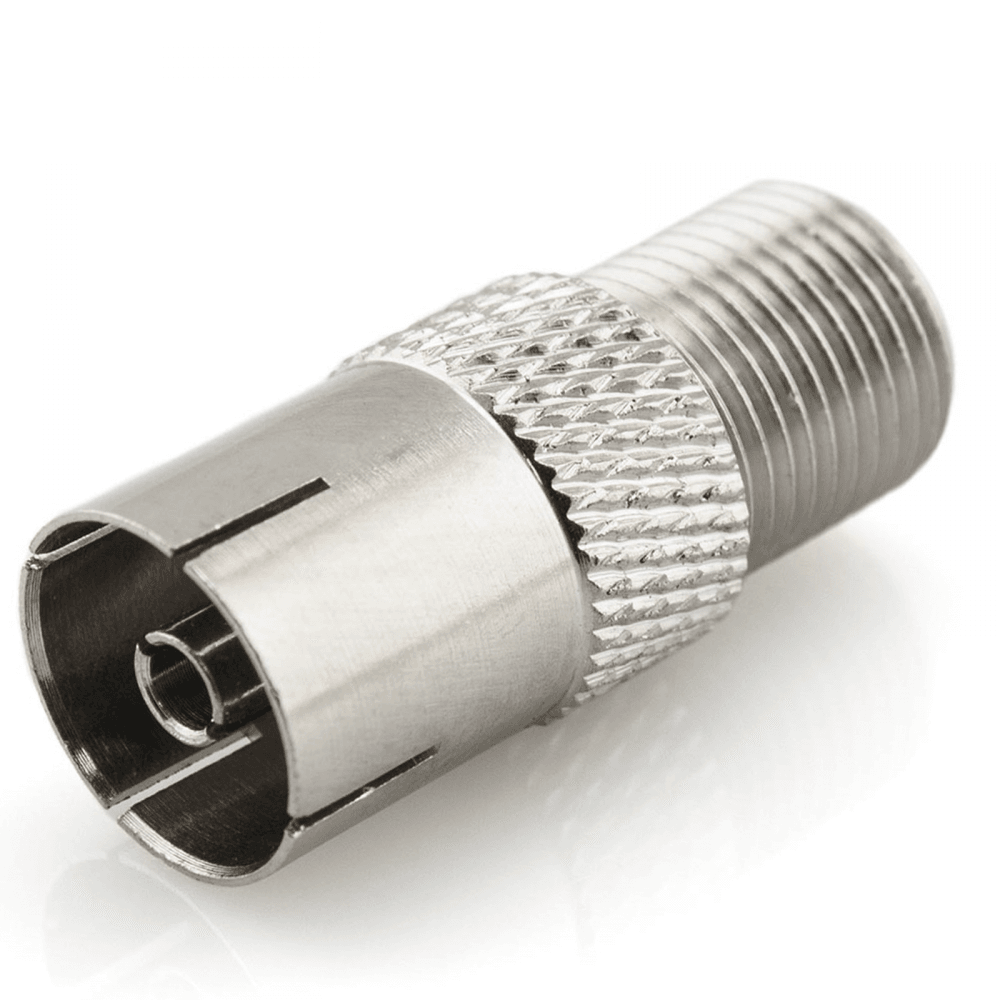 F Type Female to PAL Female Coaxial Coupler Adapter Nickel Plating Satellite PP