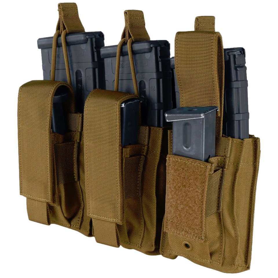 CONDOR Airsoft MA55 Triple Kangaroo Mag Pouch Black
