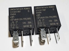 2x Lancia/Fiat/Alfa Romeo Relais 12V 20A HFV6...