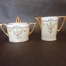 Favorite Bavaria Stouffer C. Hutschenreuther Creamer and Sugar Set Pink Rose
