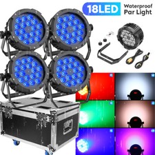 4Pcs RGBWA UV 270W Waterproof LED Par Light DMX Stage DJ Par Can Light With Case