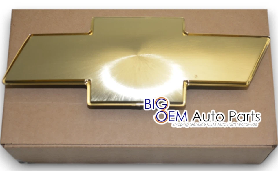 99-02 Chevrolet Silverado 01-06 Suburban Tahoe emblema de grade dianteira dourada fabricante de equipamento original - Imagem 3 de 4