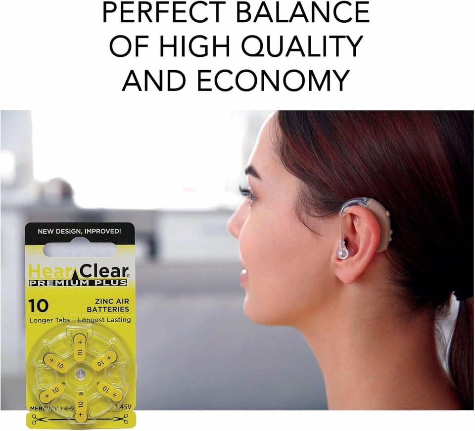 Batter Storage Rack HearClear Size 10 Hearing Aid Batteries (60 Pack) + Battery Holder | eBay