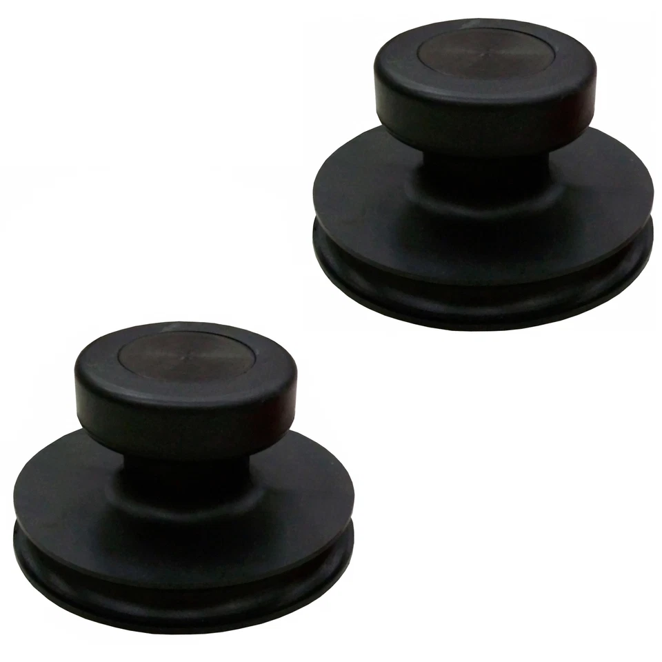 ALKAN 2 x Vollgummi Saugheber SCHWARZ Glassauger Gummisauger f. Spiegel Fliesen Ø85 mm