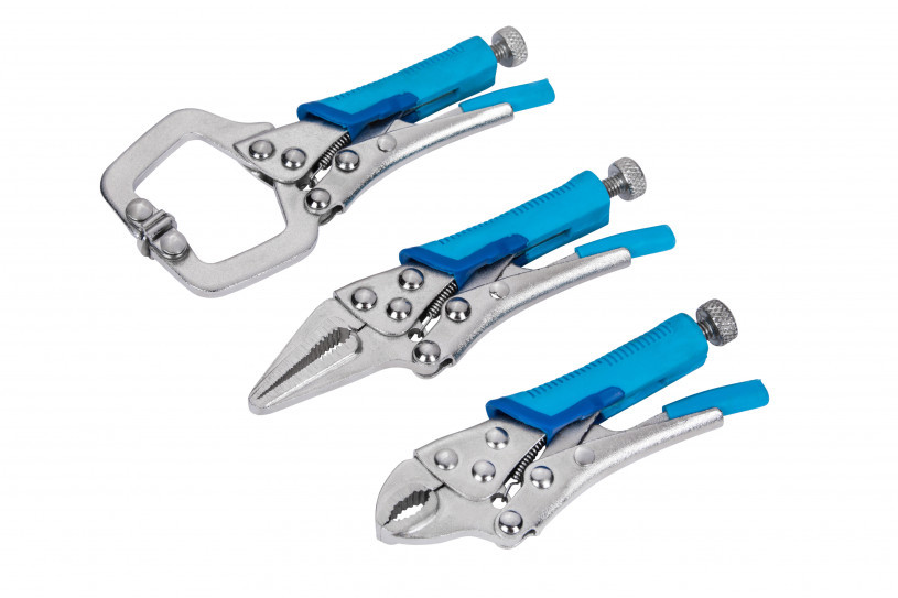3Pce Mini Locking Plier and Clamp Set Pliers Tight Spaces DIY Plumbing Fix Fixes