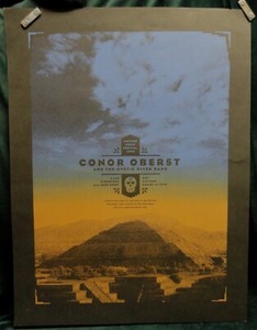 CONOR OBERST 2008 Antipop Music Festival Handmade Silk Screened Poster 26" x 20"
