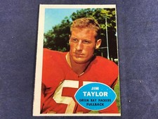 O4-15 FOOTBALL CARD - JIM TAYLOR GREEN BAY PACKERS - 1960 TOPPS - CARD #52