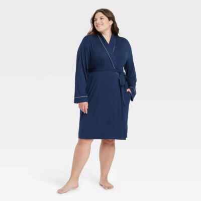 Woman Robe From Above Women's Beautifully Soft Robe - Stars Above Navy (1X-2X) - NEW | eBay