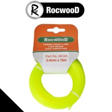 2.4mm Nylon Line Strimmer Cord 15m RocwooD Silent Twisted Brushcutter Pro Strong 0.24 per metre