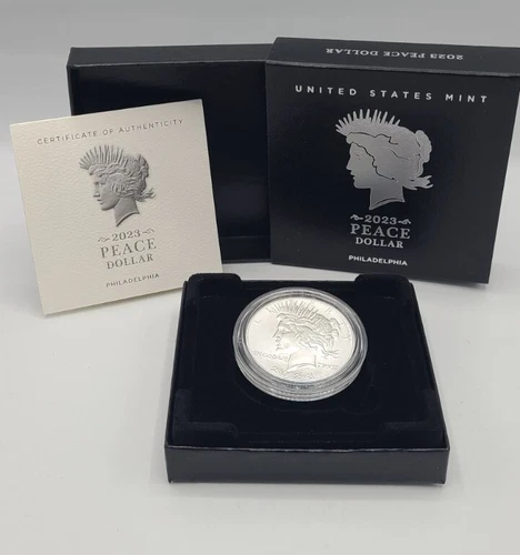 ✅ IN HAND 2023 Peace Silver Dollar Uncirculated Coin w/US Mint Box & COA