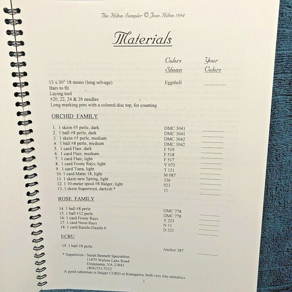 Jean Hilton THE HILTON SAMPLER Complete Charted Book - Image 3 of 4