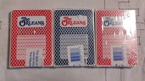 The Orleans Casino Playing Cards 3 Deck Set Bee Club Special Resealed Vintage