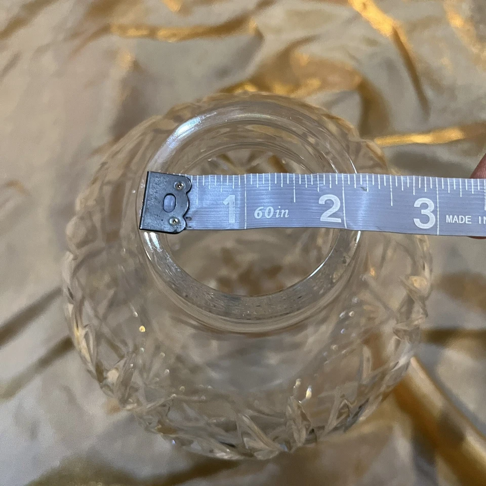 "Aplique de repuesto vintage de lámpara de huracán de cristal de 9""" Foto 4 de 4