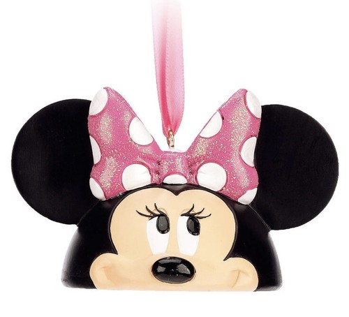 Disney Parks Store Minnie Mouse Ear Hat Ornament Holiday Christmas Pink Bow NEW - Picture 5 of 5