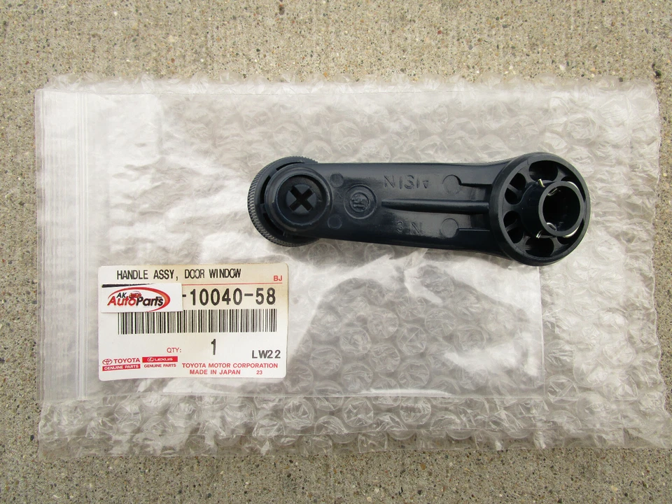 86 - 89 TOYOTA MR2 MANIVELA VENTANA PUERTA DELANTERA DERECHA AZUL OEM NUEVO Foto 2 de 3