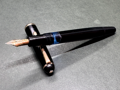MONTBLANC No.344 Black '50s Vintage Piston-Filler Fountain Pen 14C
