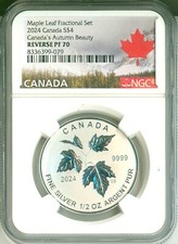 2024 Canada S$4 Maple Leaf Fractional Set Coin Autumn Beauty NGC Reverse PF70