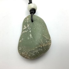 Hotan Jade Pendant Celadon Green Hetain Nephrite Jade Pebble Stone China #72