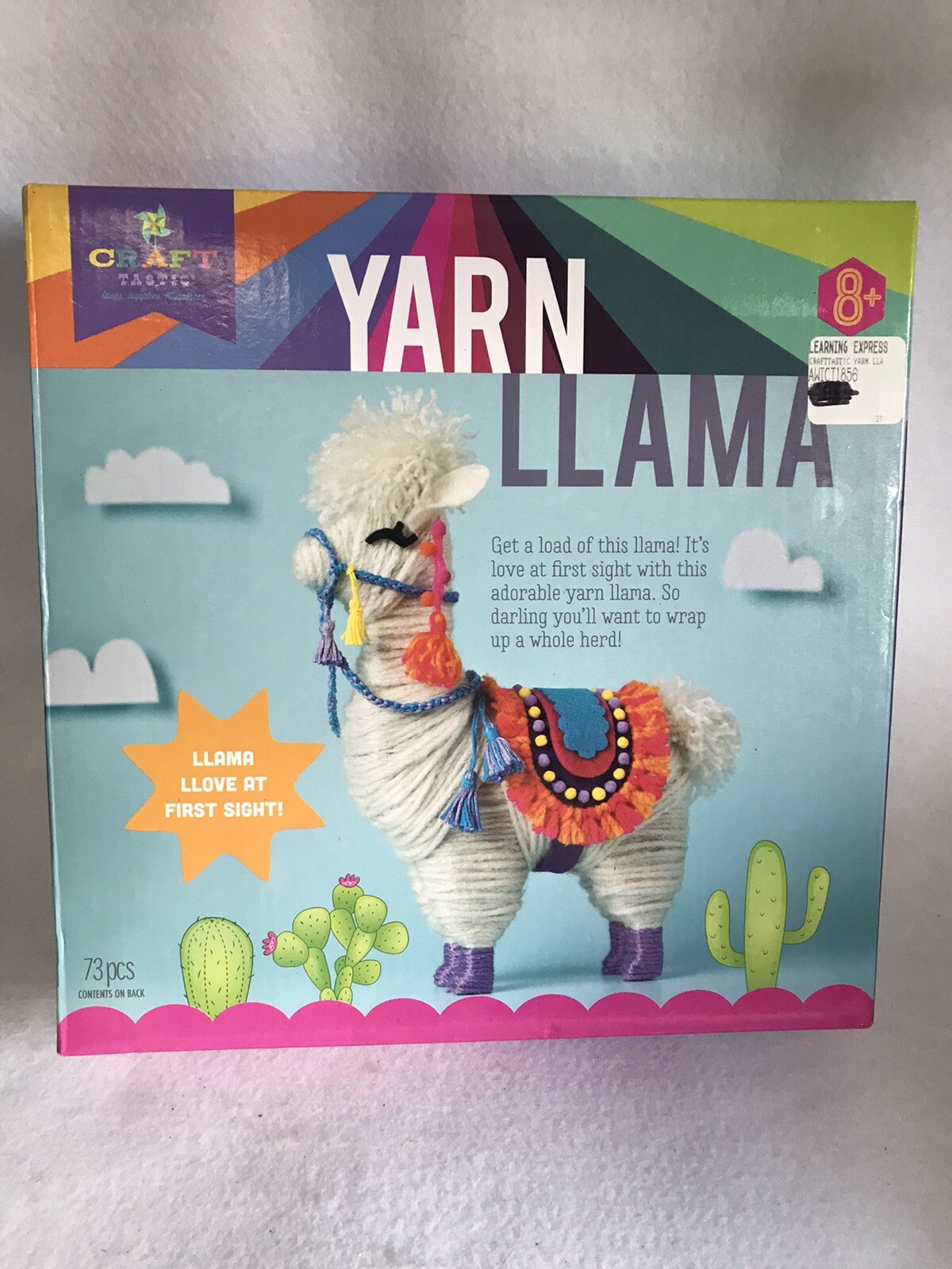 CraftTastic Yarn Llama Kit Craft Kit Makes 1 Yarn Wrapped Llama Ages 8