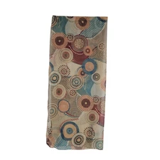 Caracol Scarf Wrap Lightweight Oversized Multicolor Geometric 35" W x 70"L NEW