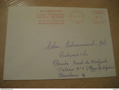 Echirolles 1977 To Barcelona Spain Annequin Chamrousse Motor Race Meter Mail Can - Bild 1 von 1