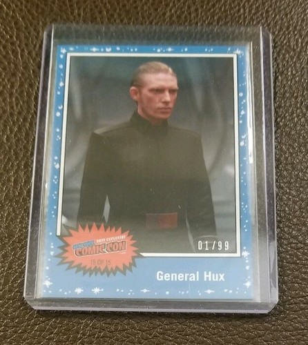 NYCC 2019 Topps GENERAL HUX 01/99 scheda Star Wars esclusiva OnDemand Comic-Con #1 - Foto 1 di 3