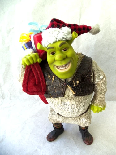 Shrek Santa Hand Crafted Fabriche Christmas Figure!  8" TALL!  KURT ADLER!