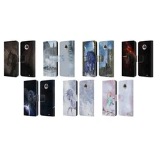 OFFICIAL SIMONE GATTERWE UNICORN LEATHER BOOK WALLET CASE FOR MOTOROLA PHONES