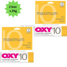 2 Box OXY 10 Maximum 25g For Stubborn Acne Pimple Medication Original