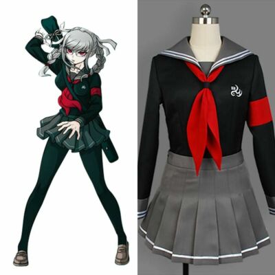 Costume Cosplay Danganronpa Tsumiki Mikan OSIAS - Completo Stile Campus Giapponese, 100% Poliestere