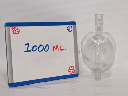 SGA Glass 1L Flask, 24/40 Upper Joint, Anti-Splash Rotary Evaporator Bump Trap